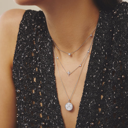 Silver Starry Charm Necklace